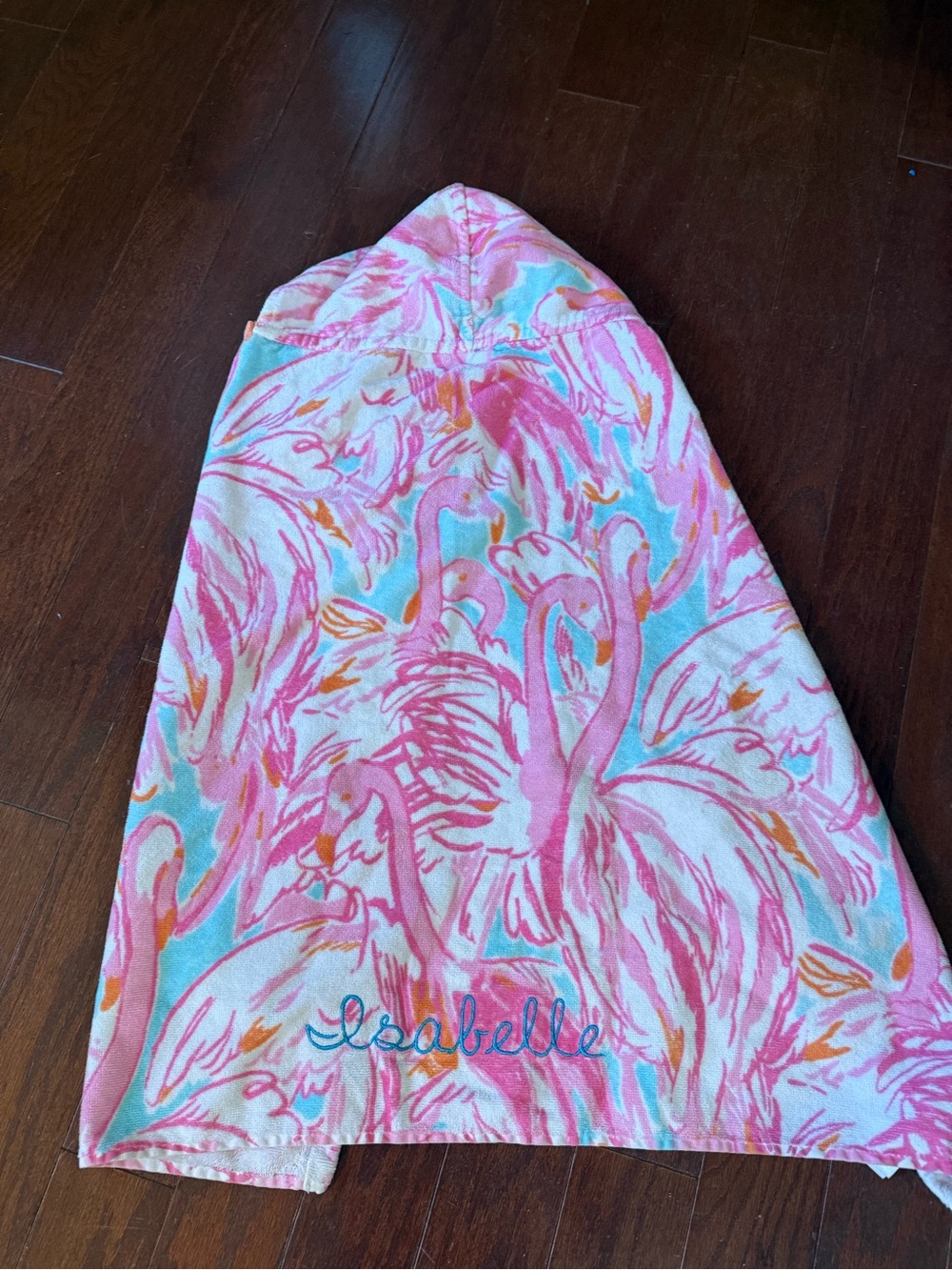 Pottery Barn Kids Lilly Pulitzer Kid Hooded Beach Towel Isabelle monogram
